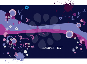 Royalty Free Clipart Image of a Navy Background With Purple and Pink