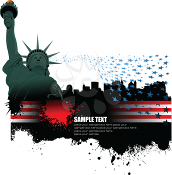 4th July  Independence day of United States of America. Poster for  graphic designers
