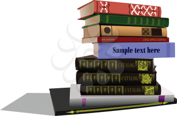 Vector illustration of column books Back to school 
