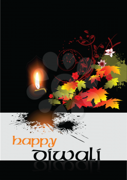Diwali Greeting. Vector illustration