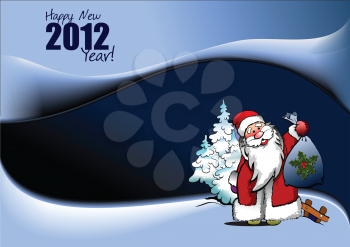 Christmas and Happy New Year Illustration. Vector