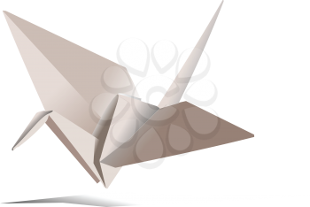 Vector origami bird for your designs