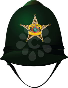 Sheriff`s cap. Vector illustration