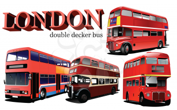 London double Decker  red bus. Vector illustration