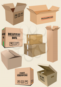 Delivery equipment collection. Vector illustration