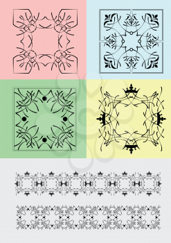 Ceramic  tiles. Colored vector illustration for designers