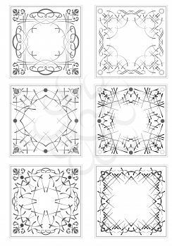 Ceramic  tiles background. B&W  vector illustration for designers