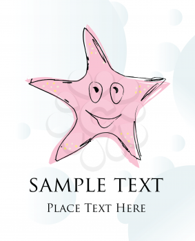 Royalty Free Clipart Image of a Starfish Star