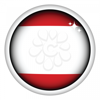 Royalty Free Clipart Image of an Austrian Flag Button