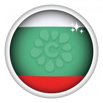 Royalty Free Clipart Image of a Bulgarian Flag Button