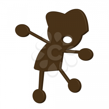 Royalty Free Clipart Image of a Chocolate Boy