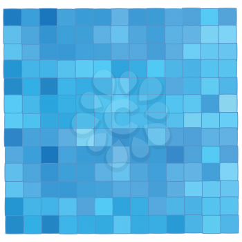 Royalty Free Clipart Image of a Blue Mosaic Background