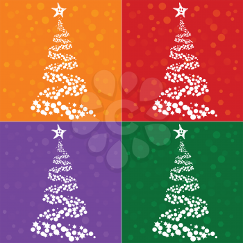 Royalty Free Clipart Image of a Christmas Tree Collection