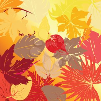 Royalty Free Clipart Image of Dying Leaves