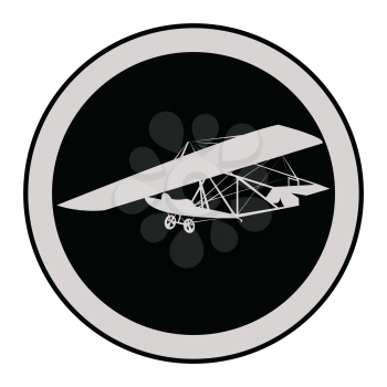 Royalty Free Clipart Image of an Emblem of a Vintage Glider