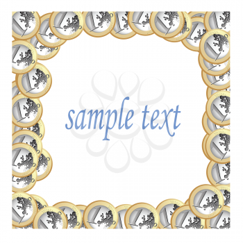 Royalty Free Clipart Image of a Euro Frame