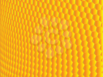 Royalty Free Clipart Image of a Honeycomb Texture