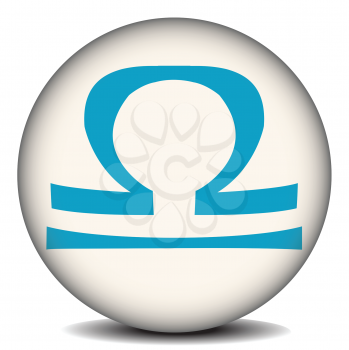 Royalty Free Clipart Image of the Libra Symbol