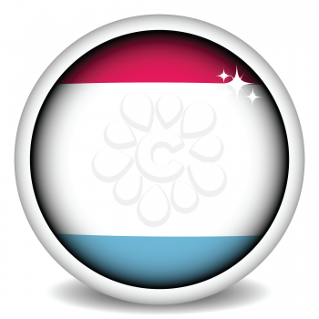Royalty Free Clipart Image of a Luxembourg Flag Button