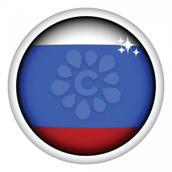 Royalty Free Clipart Image of a Russian Flag Button