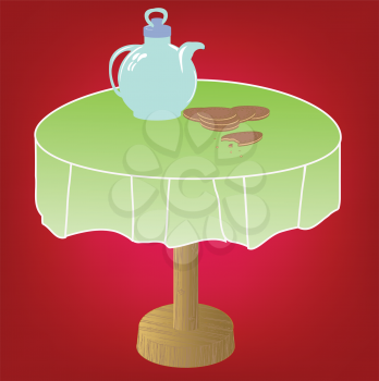 Royalty Free Clipart Image of Tea Time