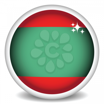 Royalty Free Clipart Image of a Transnistrian Flag Button