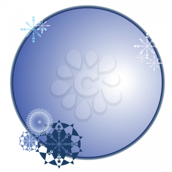 Royalty Free Clipart Image of a Winter Sticker
