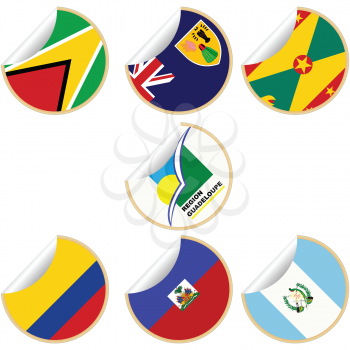 Royalty Free Clipart Image of a Collection of Stickers