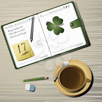 Royalty Free Clipart Image of a St. Patrick's Day Reminder