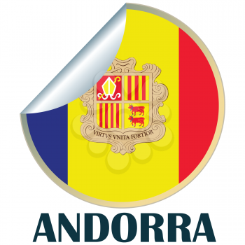 Royalty Free Clipart Image of a Sticker for Andorra
