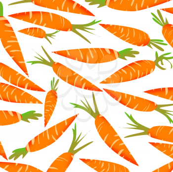 Seamless background with carrots