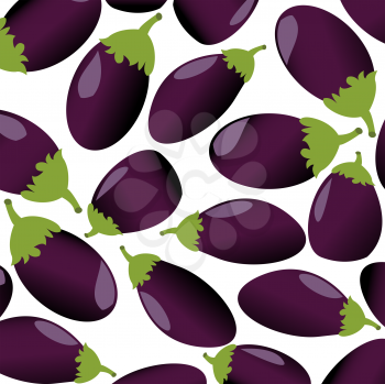 Seamless background with eggplant