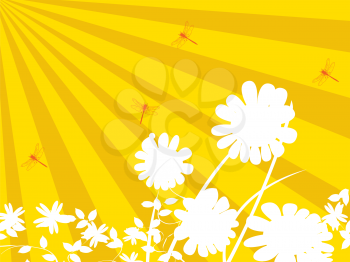 Floral background, spring theme illustration