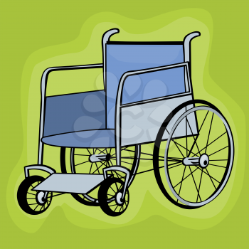 A clip art wheelchair icons over white background