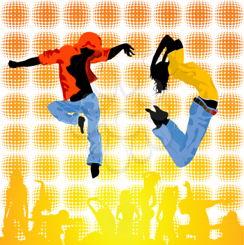 Abstract dance background, graphic art