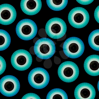 Seamless background pattern with eye balls. 
