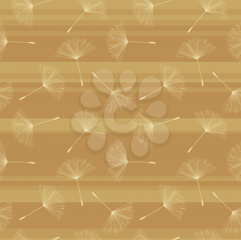 Background illustration with dandelion seed in pastel tones. Seamless background.