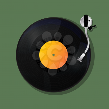 Turntable background, music icon design