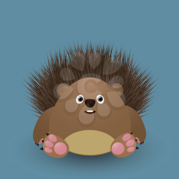 Cute cartoon baby hedgehog