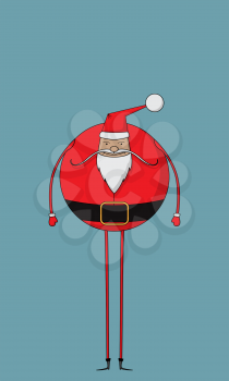 Fat and jovial Santa character