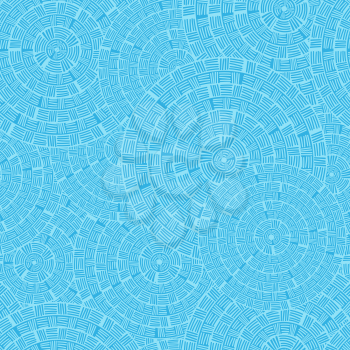 Trendy blue pattern design with stylized circles
