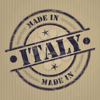 Made in Italy grunge rubber stamp