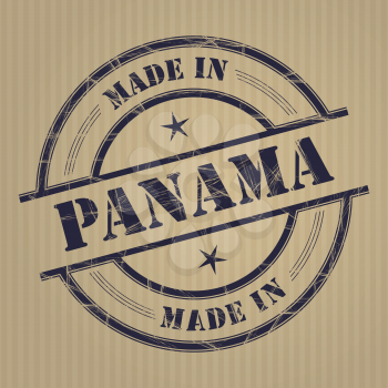 Made in Panama grunge rubber stamp