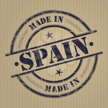 Made in Spain grunge rubber stamp