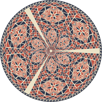 Circular pattern in traditional Palestinian style, vector design element
