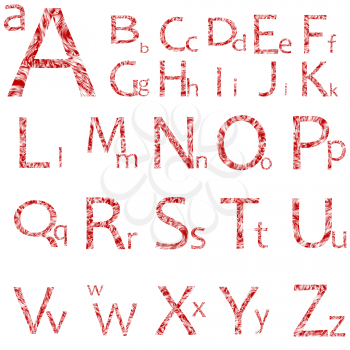 Royalty Free Clipart Image of Letters in Capital and Lower Case