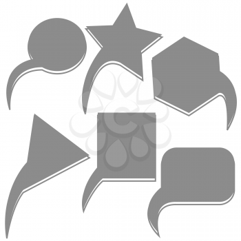 Royalty Free Clipart Image of a Group of Text Bubbles