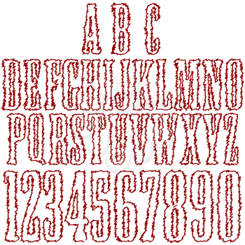 Royalty Free Clipart Image of Block a Alphabet and Numbers
