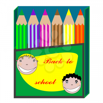 Royalty Free Clipart Image of Back to School Crayons