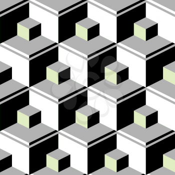 Royalty Free Clipart Image of a Black Cube Pattern